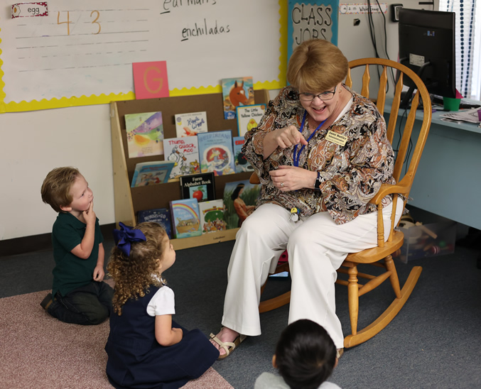 photo of teacher with student